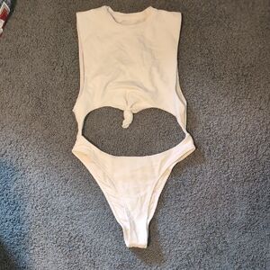 Frankies Bikinis Cream One Piece